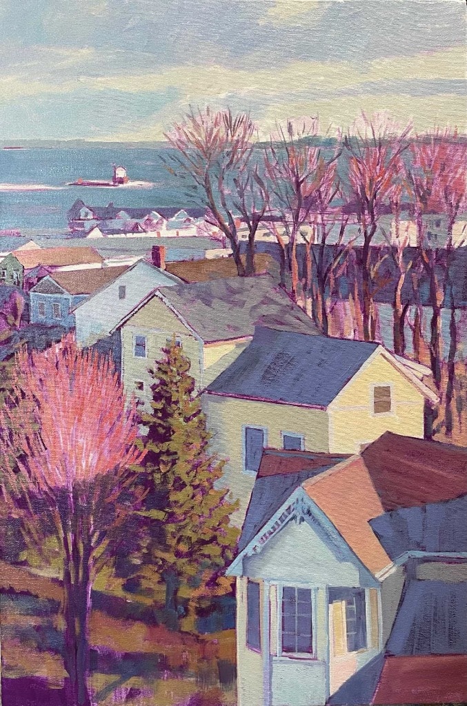 Sunlit Rooftops of Mackinac
